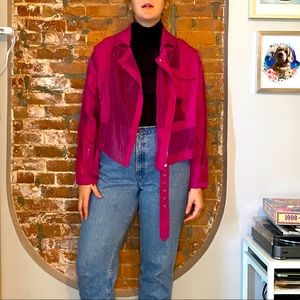 Bright raspberry organza moto